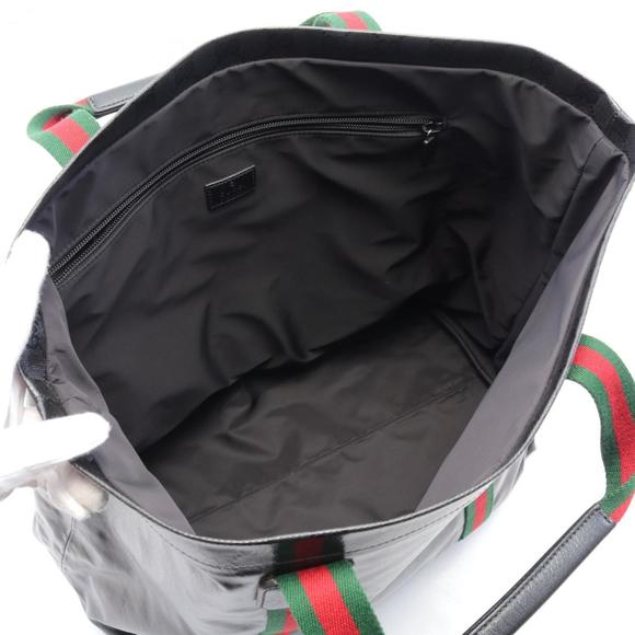 Gucci GG Crystal Sherry Line Tote Bag, Coated Canvas, Leather, Men's, Black, ... - Picture 4 of 5